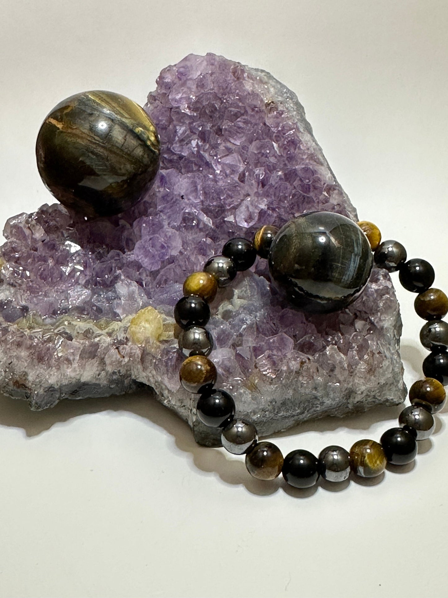 Guardian Trinity Triple Protection Bracelet - Tiger's Eye, Obsidian & Hematite
