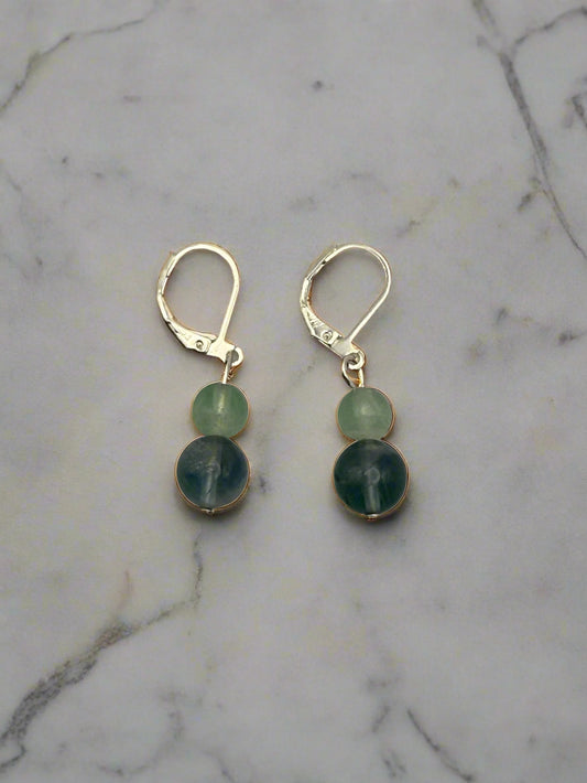 Clarity & Focus Earrings – Fluorite on Sterling Silver French Wire Hooks