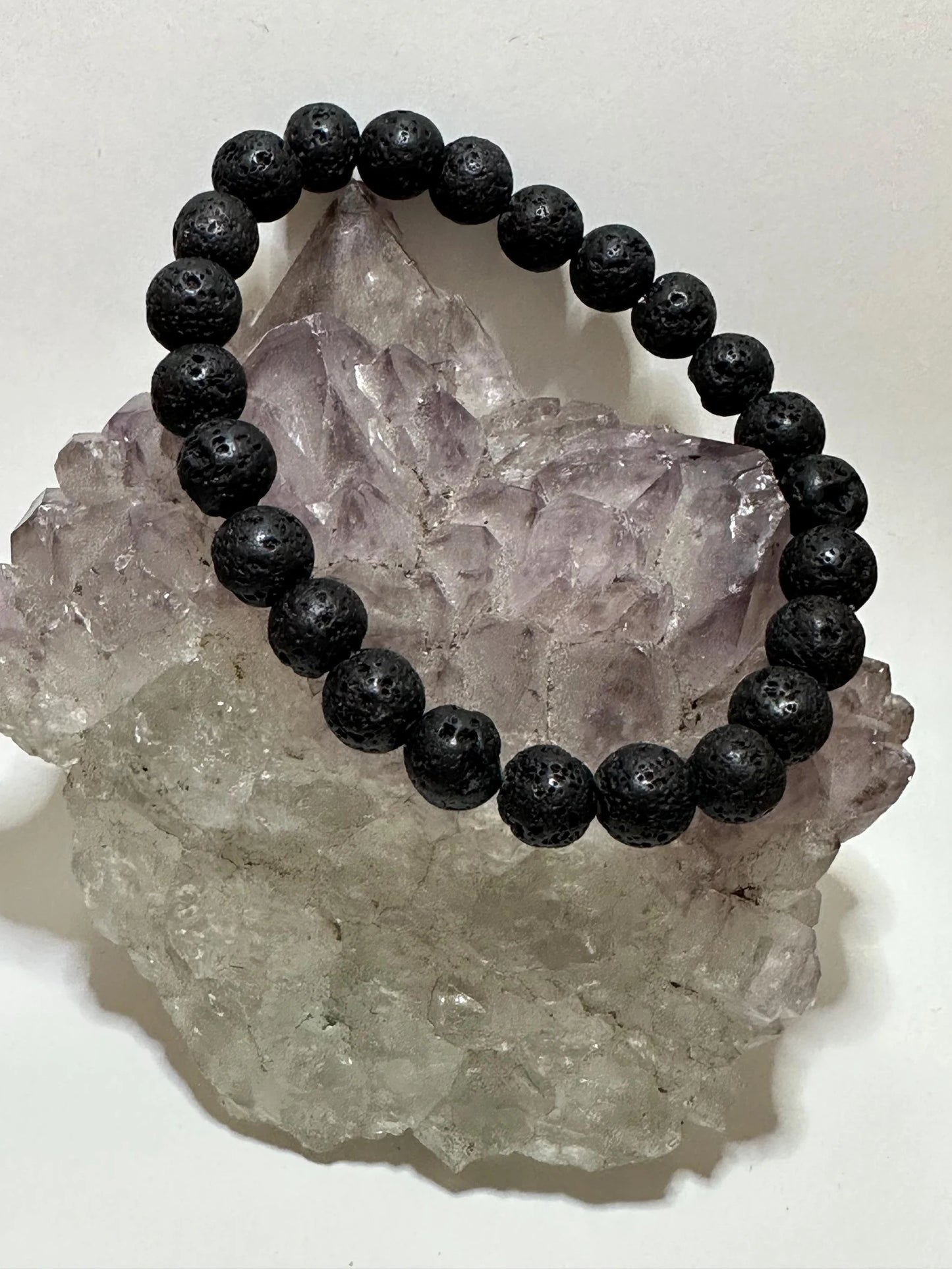 Earthy Essence Essential Oil Diffuser Bracelet - Black Lava Stone